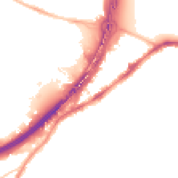 Night-time road noise heatmap for BS5 6PG