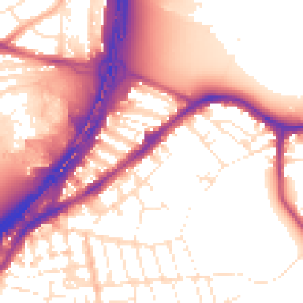 Daytime road noise heatmap for BS5 6PP
