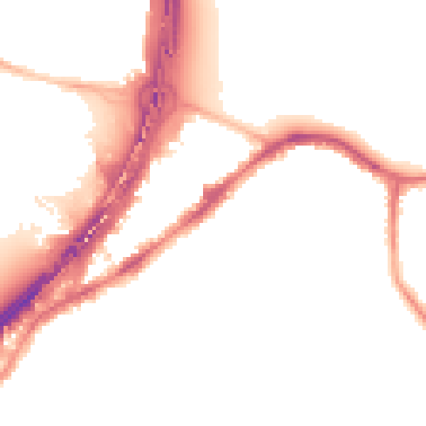 Night-time road noise heatmap for BS5 6PP