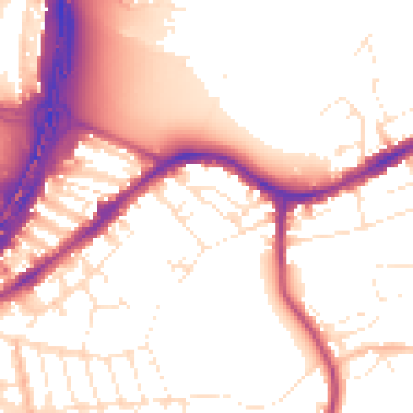 Daytime road noise heatmap for BS5 6QE