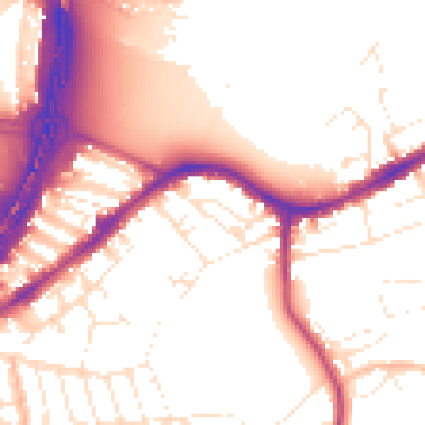 Daytime road noise heatmap for BS5 6QF