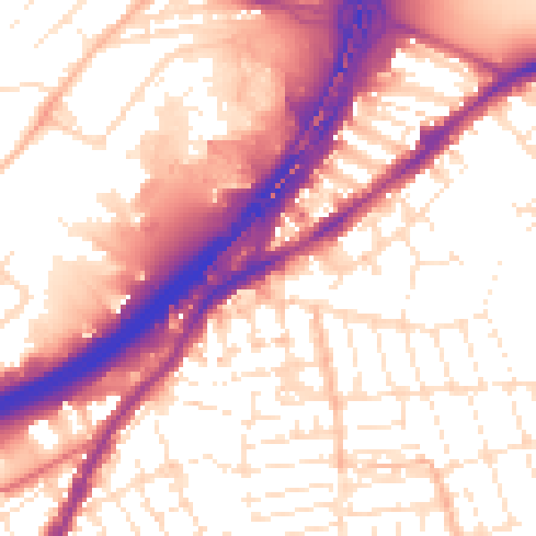 Daytime road noise heatmap for BS5 6SA