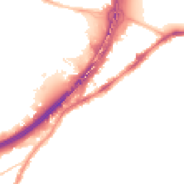 Night-time road noise heatmap for BS5 6SE