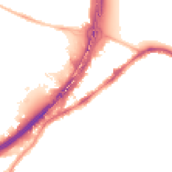 Night-time road noise heatmap for BS5 6SG
