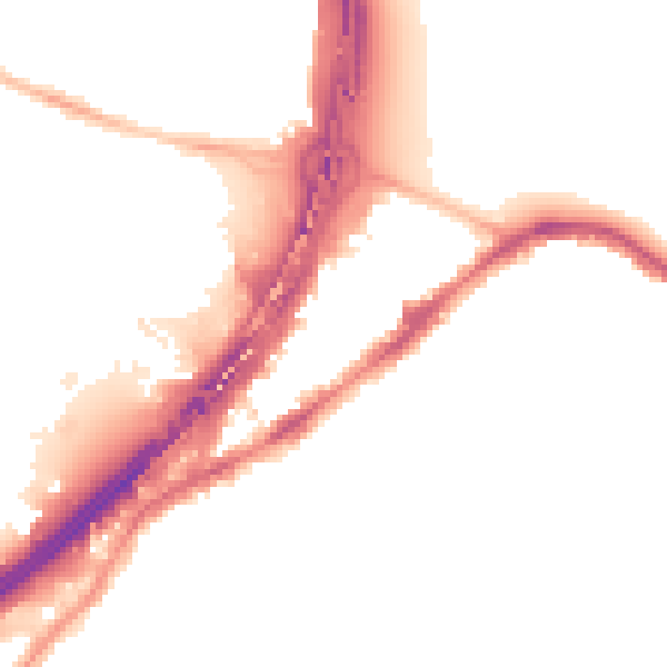 Night-time road noise heatmap for BS5 6SL