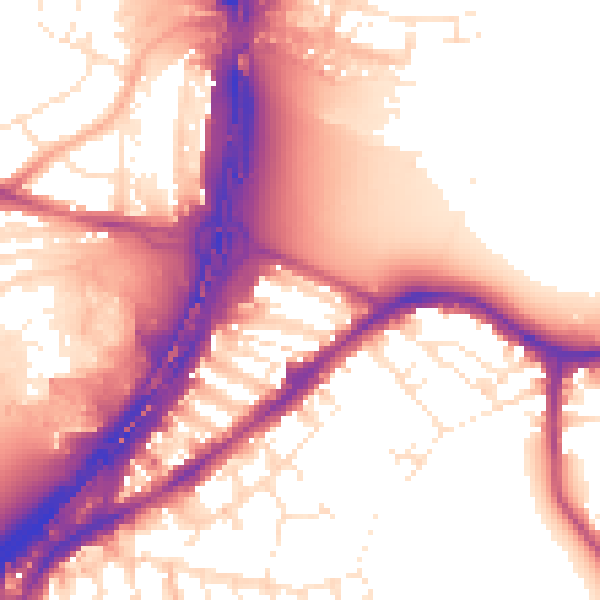 Daytime road noise heatmap for BS5 6SZ