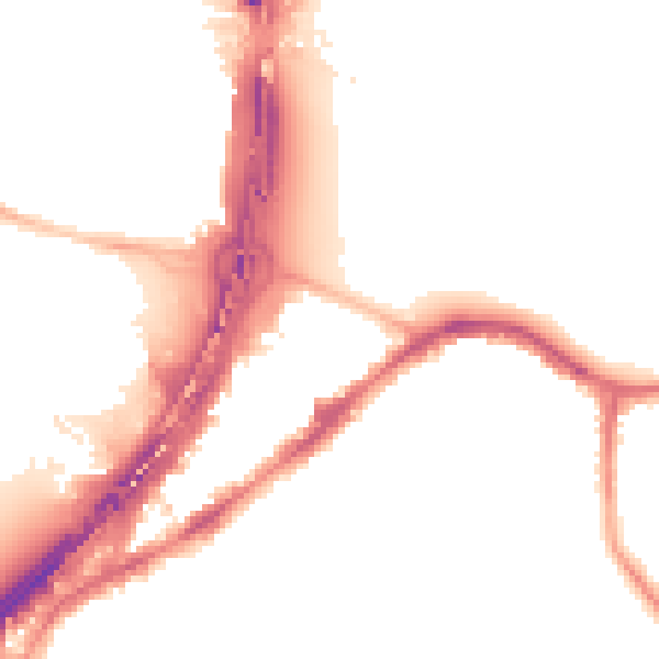 Night-time road noise heatmap for BS5 6SZ