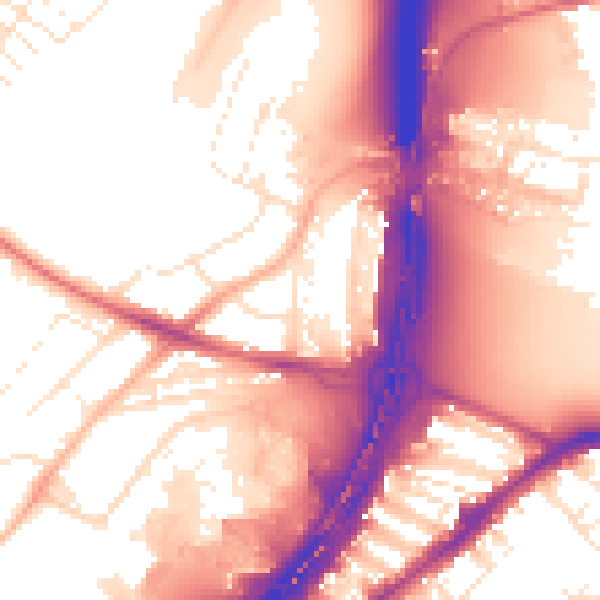 Daytime road noise heatmap for BS5 6TU