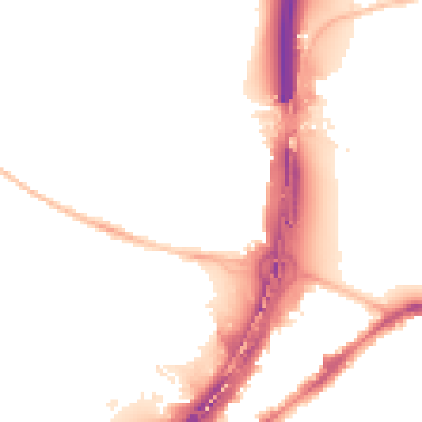 Night-time road noise heatmap for BS5 6TU