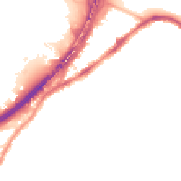 Night-time road noise heatmap for BS5 6YB