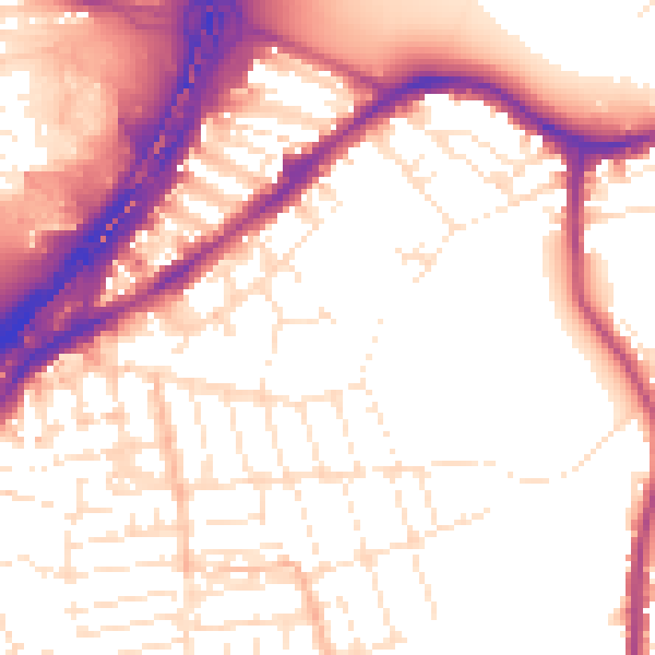 Daytime road noise heatmap for BS5 6YG