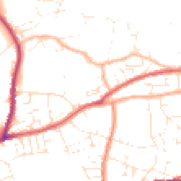 Daytime road noise heatmap for BS5 7BF