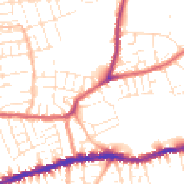 Daytime road noise heatmap for BS5 7BG