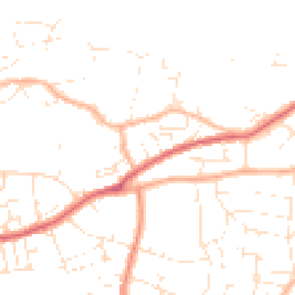 Daytime road noise heatmap for BS5 7FQ