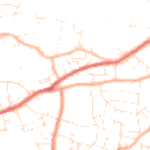 Daytime road noise heatmap for BS5 7TE