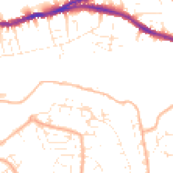Daytime road noise heatmap for BS5 8BB
