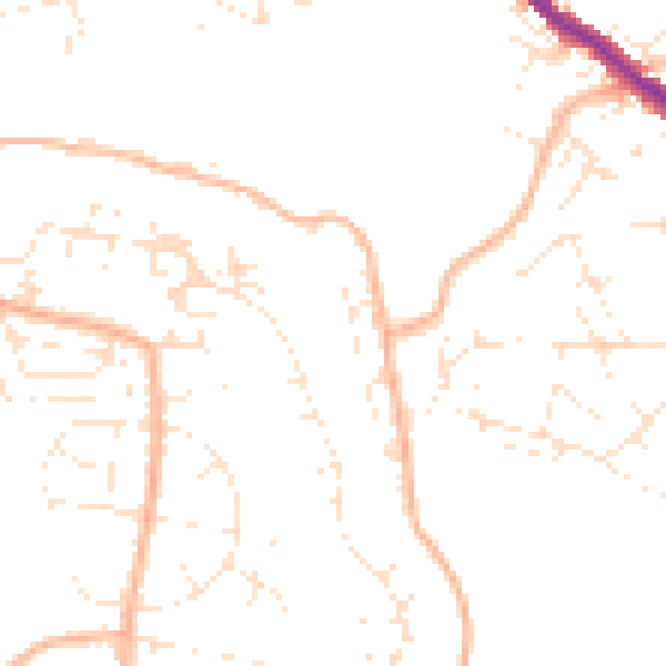 Daytime road noise heatmap for BS5 8DB