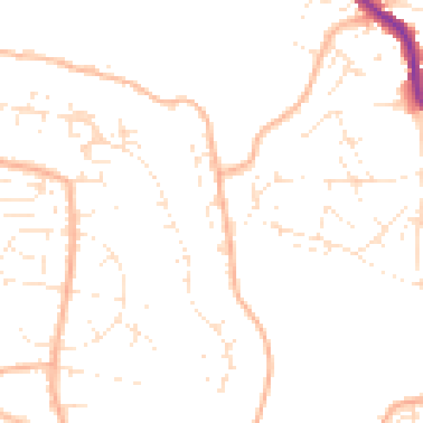 Daytime road noise heatmap for BS5 8DD