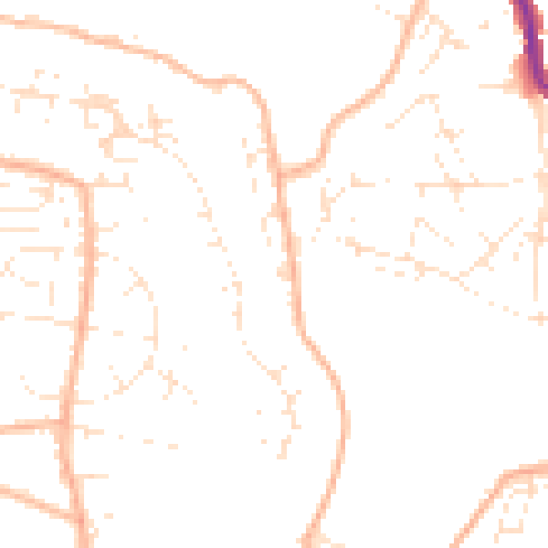 Daytime road noise heatmap for BS5 8DE
