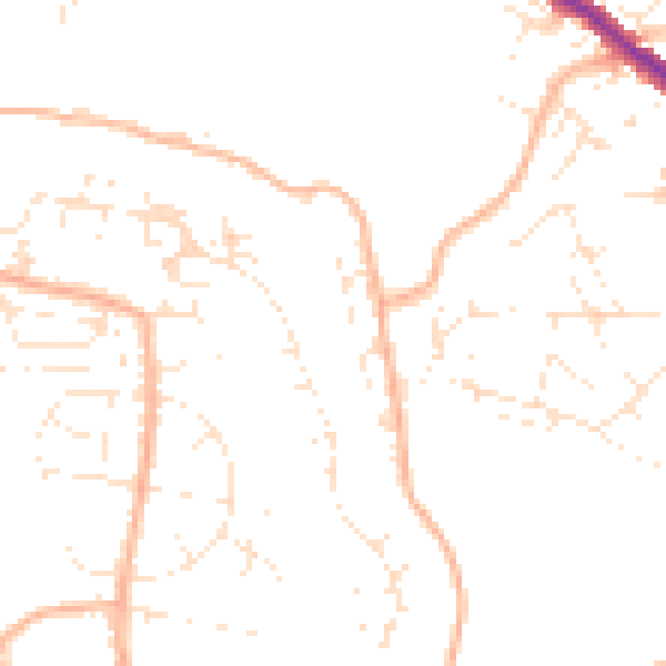 Daytime road noise heatmap for BS5 8DG