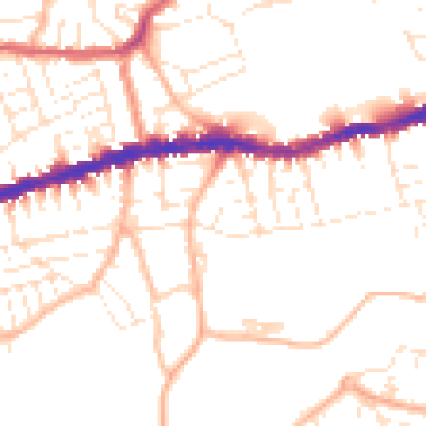 Daytime road noise heatmap for BS5 8DJ