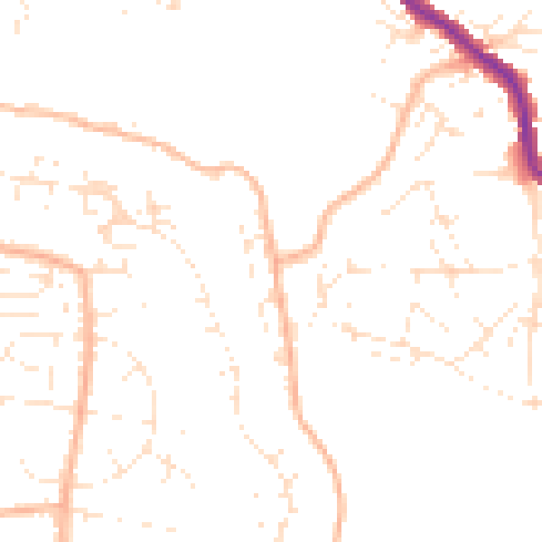 Daytime road noise heatmap for BS5 8DQ