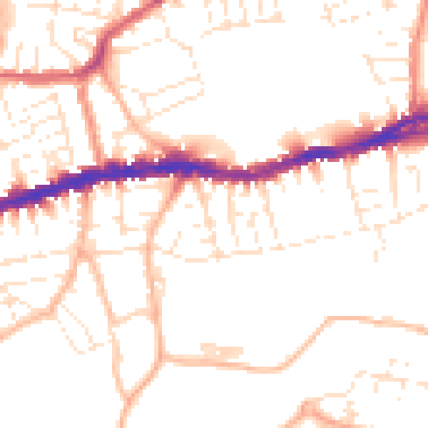 Daytime road noise heatmap for BS5 8DR