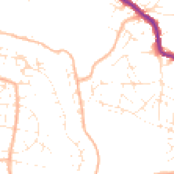 Daytime road noise heatmap for BS5 8DT