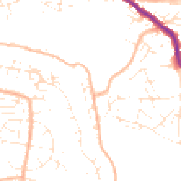 Daytime road noise heatmap for BS5 8EU