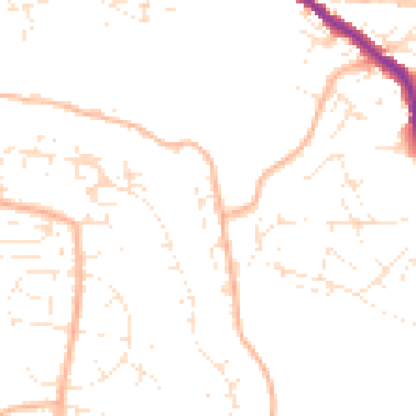 Daytime road noise heatmap for BS5 8HA