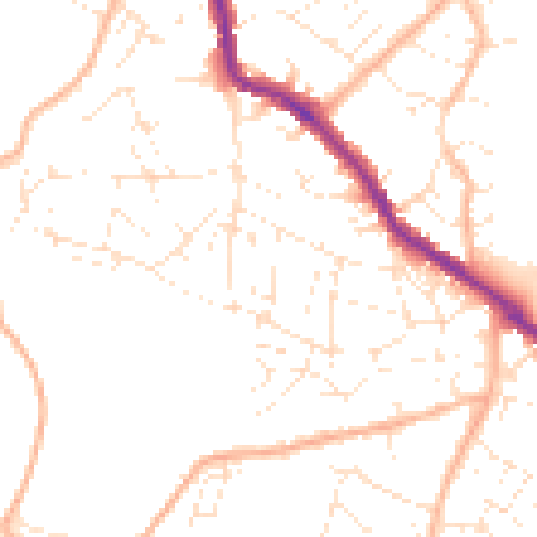 Daytime road noise heatmap for BS5 8RY
