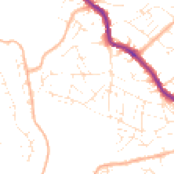 Daytime road noise heatmap for BS5 8TG