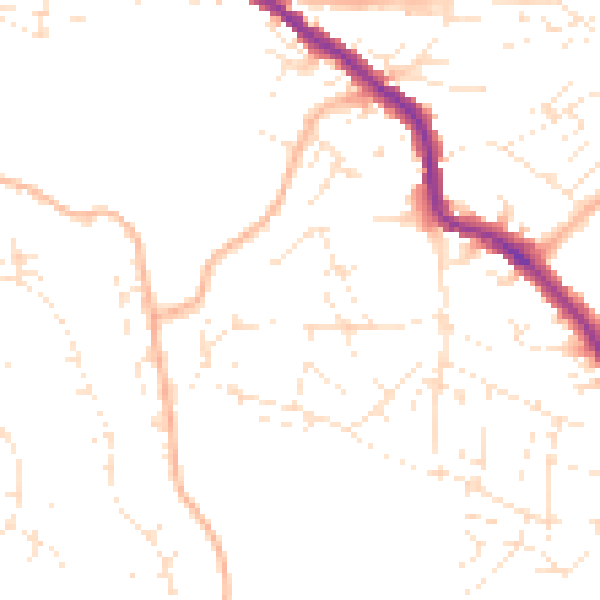 Daytime road noise heatmap for BS5 8UH