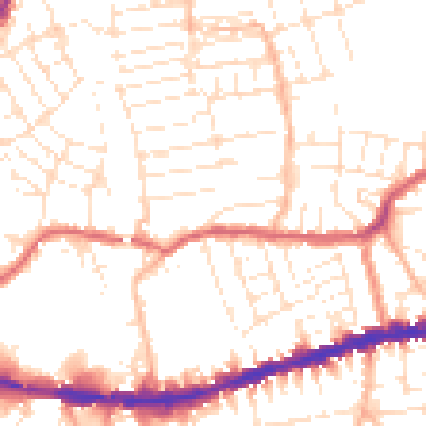 Daytime road noise heatmap for BS5 9AG