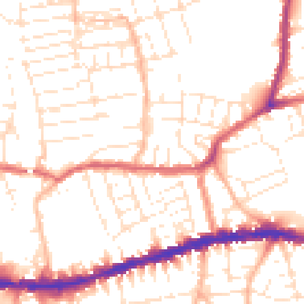 Daytime road noise heatmap for BS5 9BL