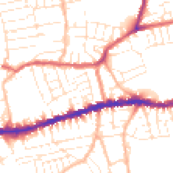 Daytime road noise heatmap for BS5 9EF