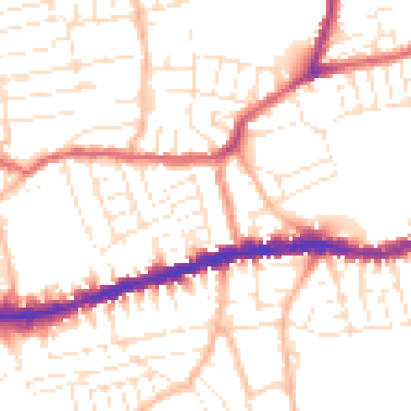 Daytime road noise heatmap for BS5 9EH