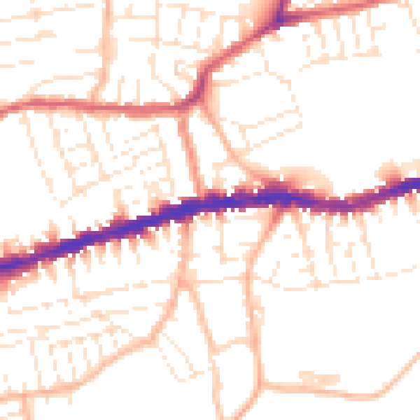 Daytime road noise heatmap for BS5 9HN