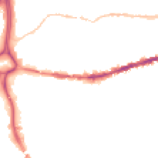 Night-time road noise heatmap for BS5 9JA