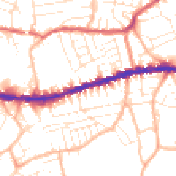 Daytime road noise heatmap for BS5 9LE