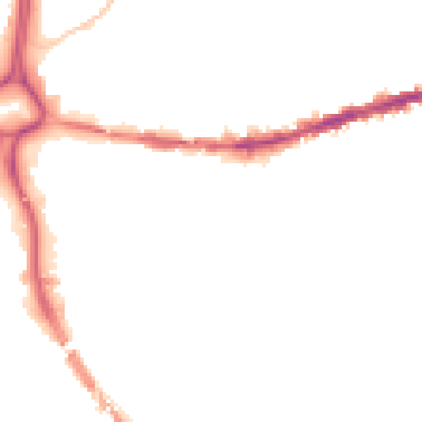 Night-time road noise heatmap for BS5 9NB