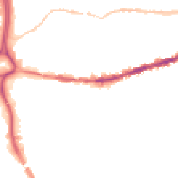 Night-time road noise heatmap for BS5 9PN