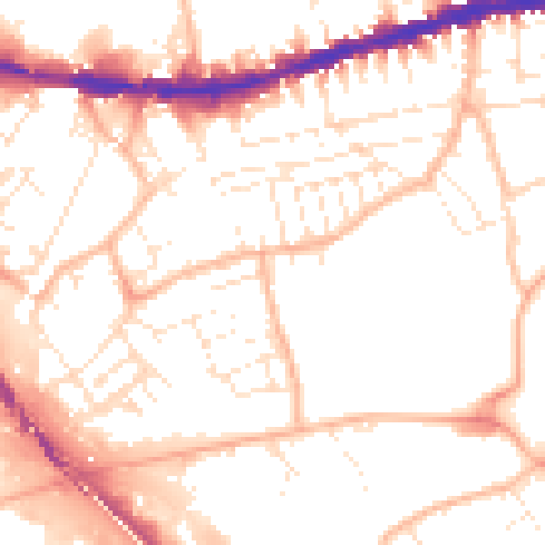 Daytime road noise heatmap for BS5 9SB