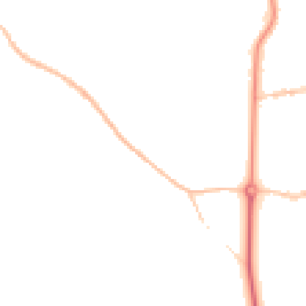 Night-time road noise heatmap for BS9 1AA