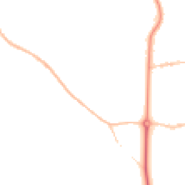 Night-time road noise heatmap for BS9 1AP