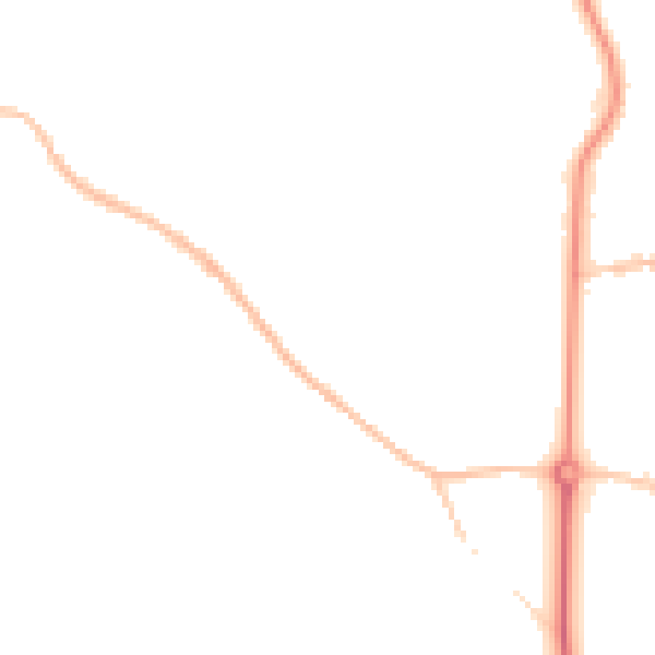 Night-time road noise heatmap for BS9 1AS