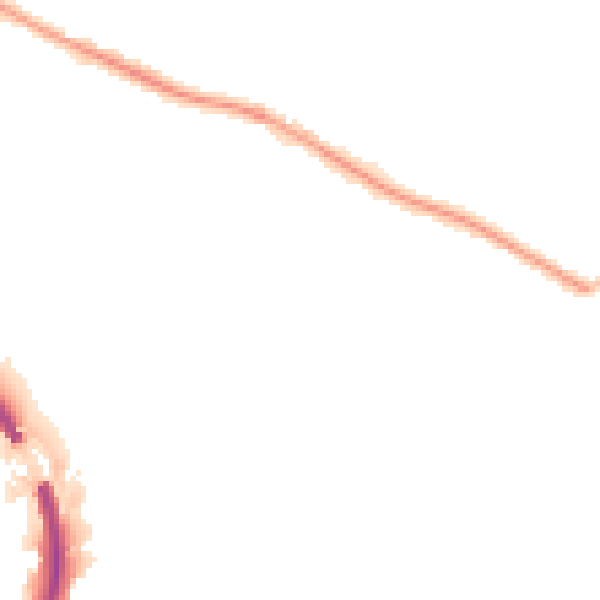 Night-time road noise heatmap for BS9 1BY
