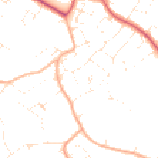 Daytime road noise heatmap for BS9 1HD