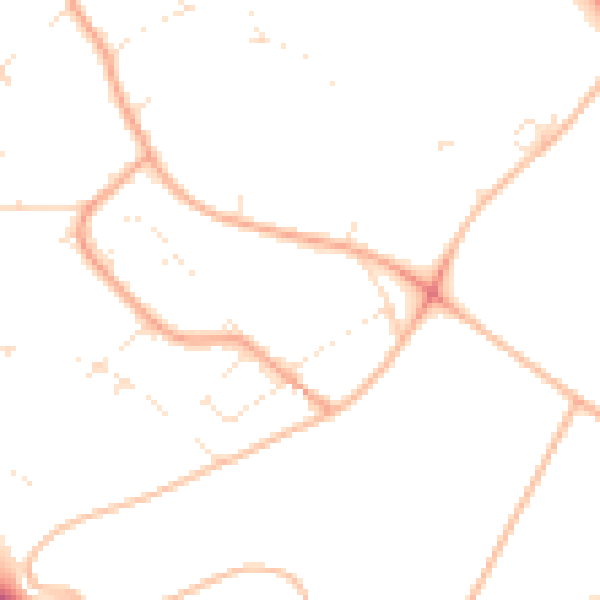 Daytime road noise heatmap for BS9 1LR