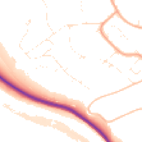 Daytime road noise heatmap for BS9 1NU